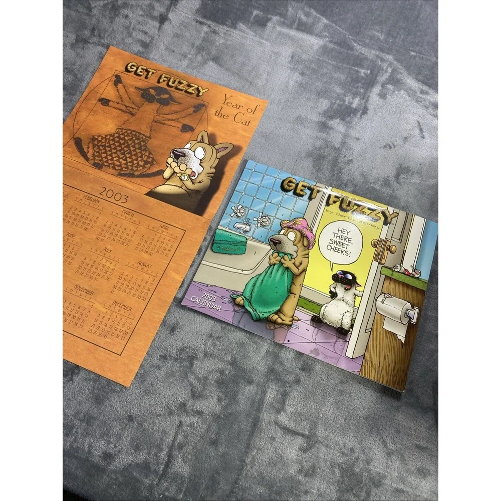 Vintage Get Fuzzy 2003 Calendar Darby Conley Comics Year of the Cat Poster NEW‎
